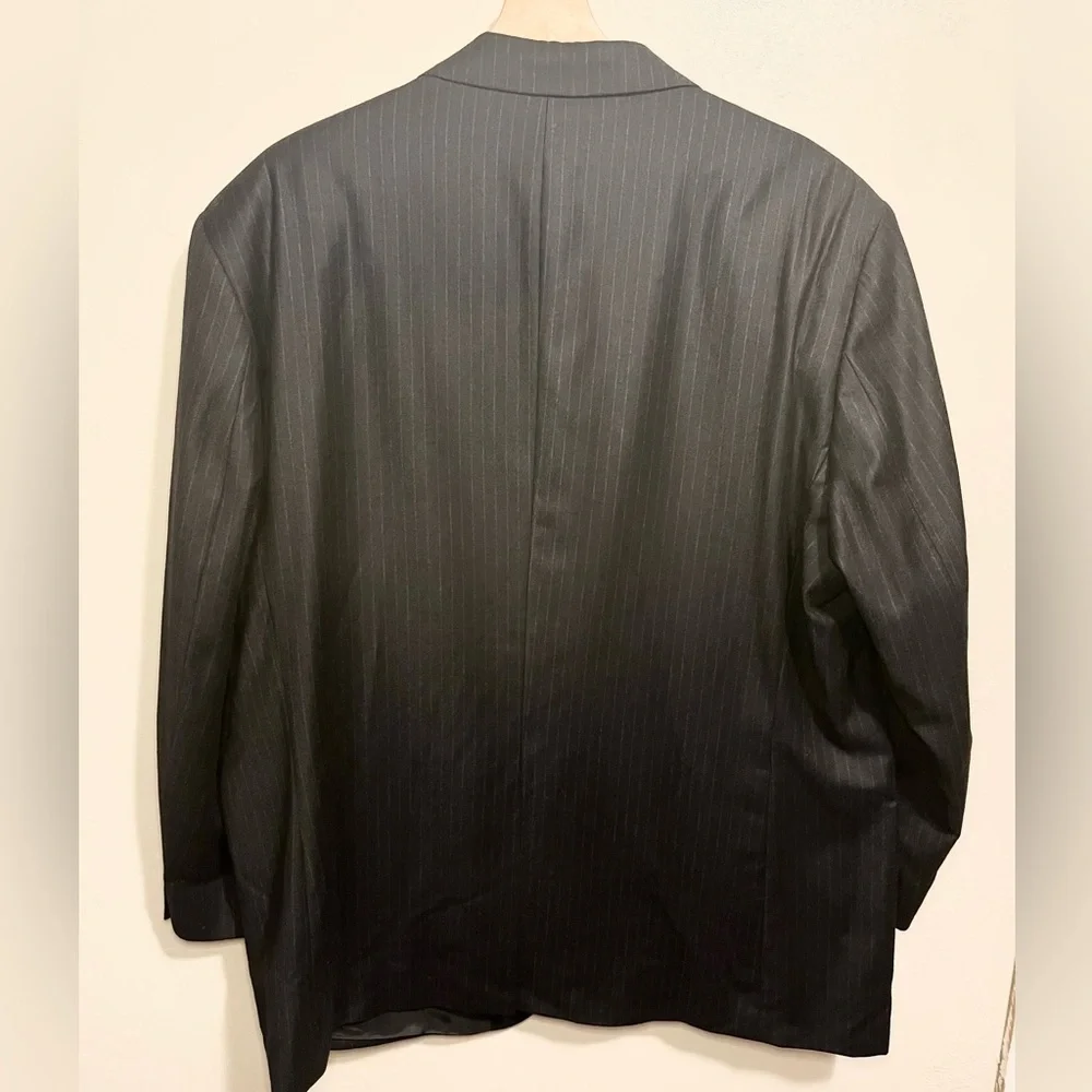 Lauren Ralph Lauren Classic Black Pinstripe Men's Blazer Wool/Cashmere Blend 46S